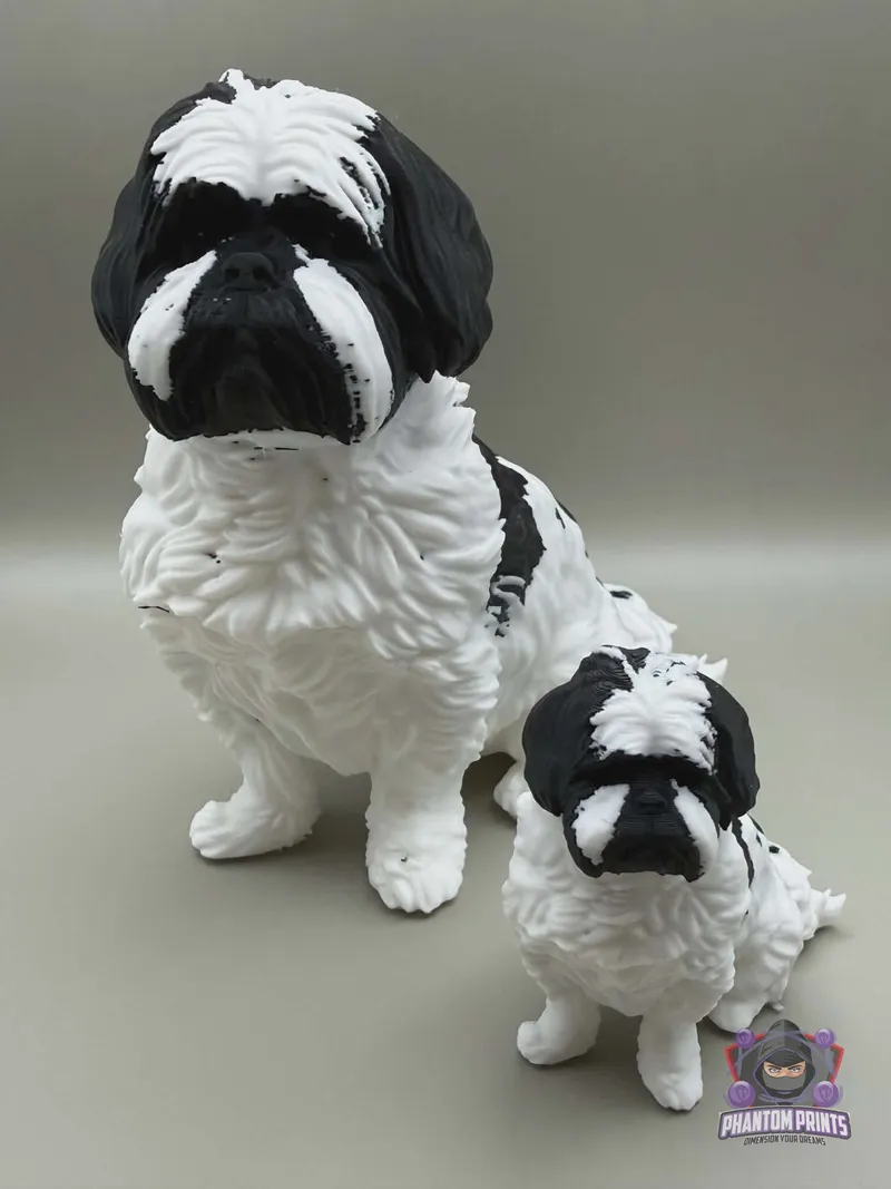 A custom 3D-printed pet statue from PhantomPrints