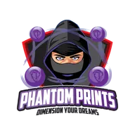 PhantomPrints — hooded ninja mascot